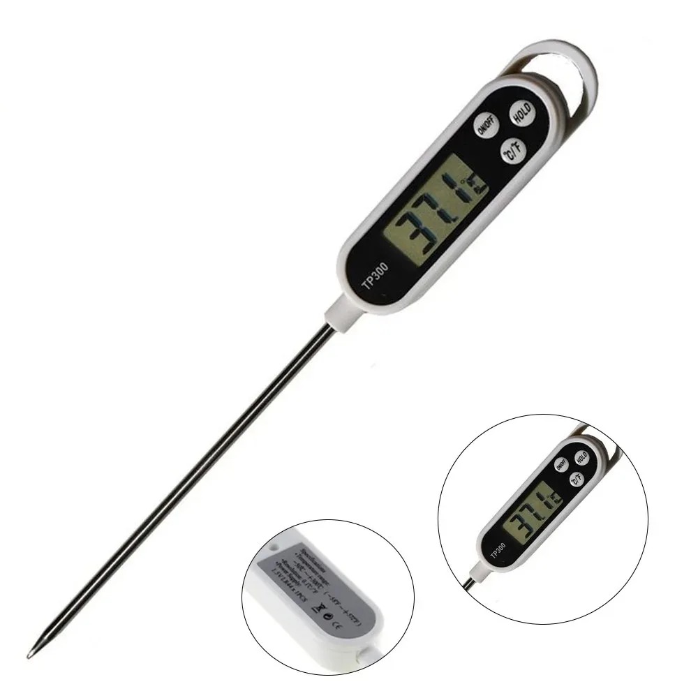 Digital Thermometer Probe - Stainless Steel Probe Cooking Food, Barbecue