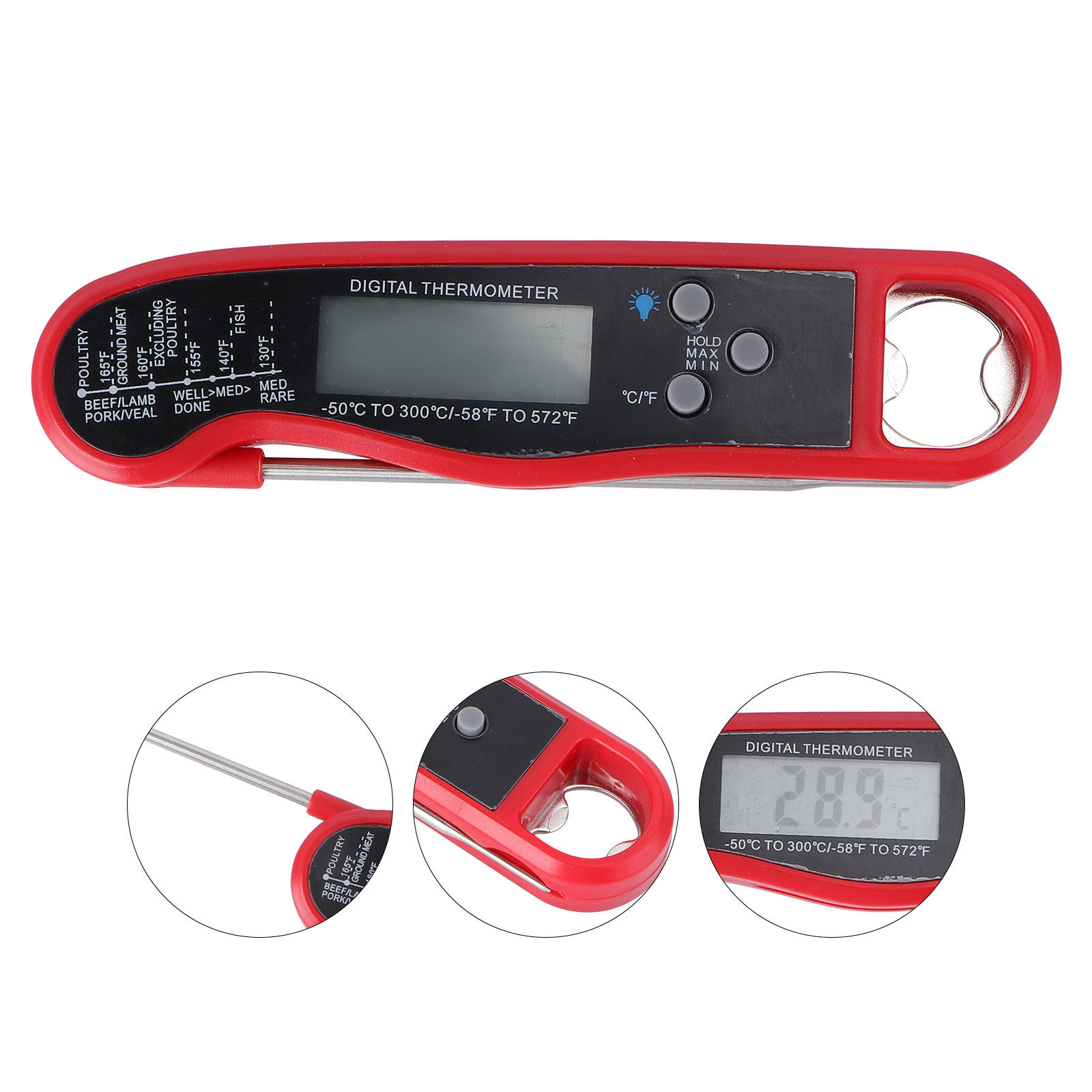 Digital Thermometer Probe - 1Pcs Digital Meat Thermometer for Grilling