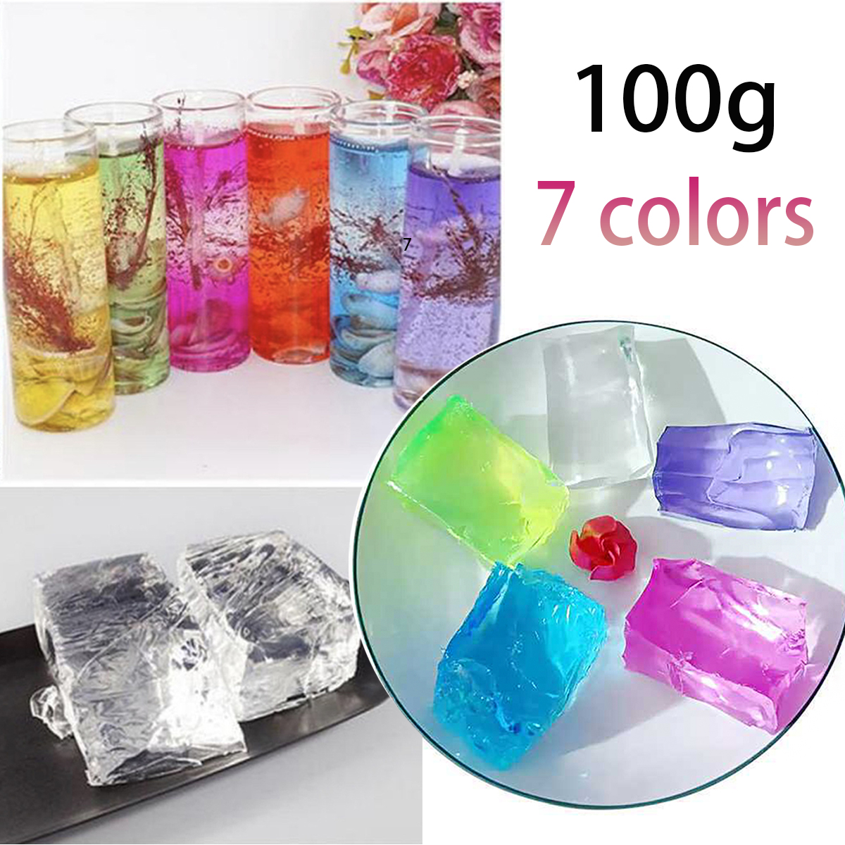 Candle Supplies Shop - 100G 7Colors Jelly Wax DIY Handmade
