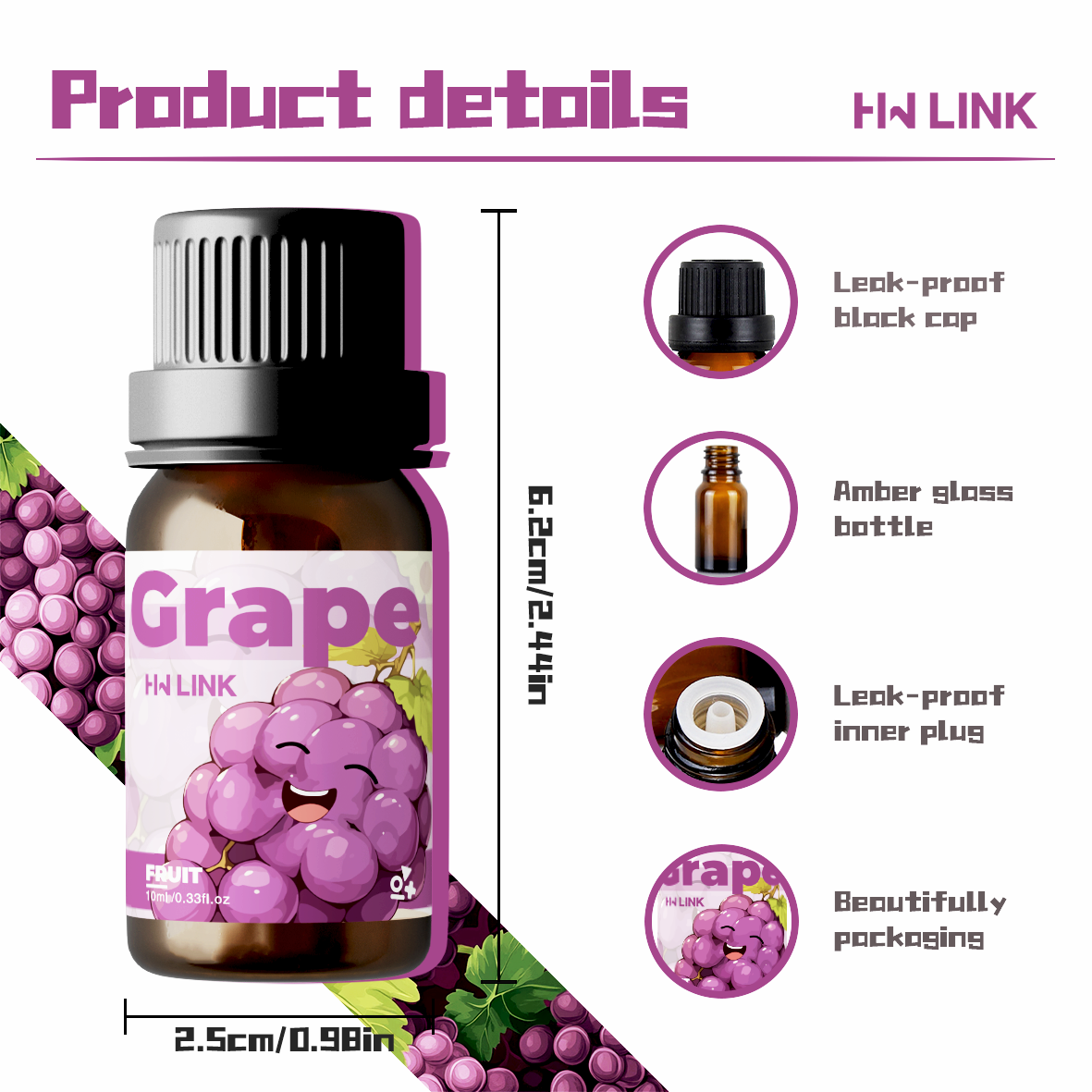 Grape Essential Oil 10ml  Grap - Fragrance Oil 10Ml ulasan dan harga