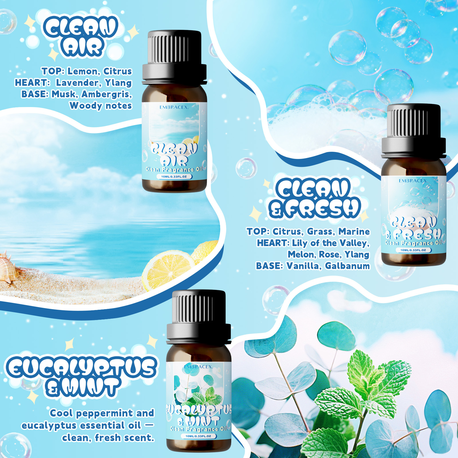 10ml Clean Air Essential Oil L - Fragrance Oil 10Ml ulasan dan harga