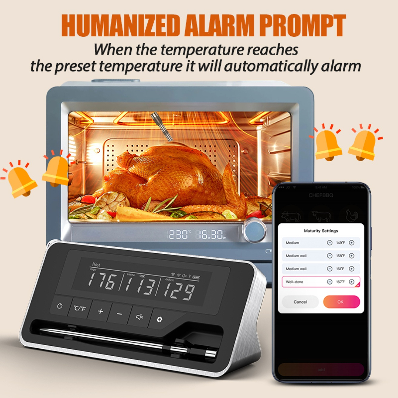 Meat Thermometer Wireless Prob - Digital Thermometer Probe ulasan dan harga
