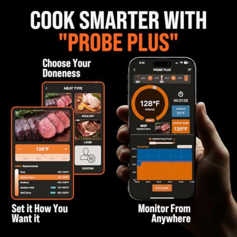 Upgraded Smart Bluetooth Wirel - Digital Thermometer Probe ulasan dan harga