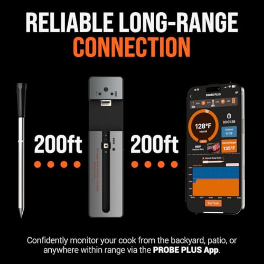 Upgraded Smart Bluetooth Wirel - Digital Thermometer Probe ulasan dan harga