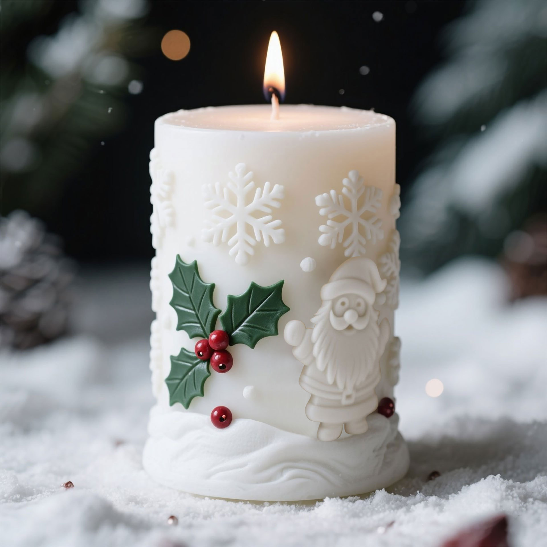 3D Relief Cylinder Christmas S - Candle Supplies Shop ulasan dan harga