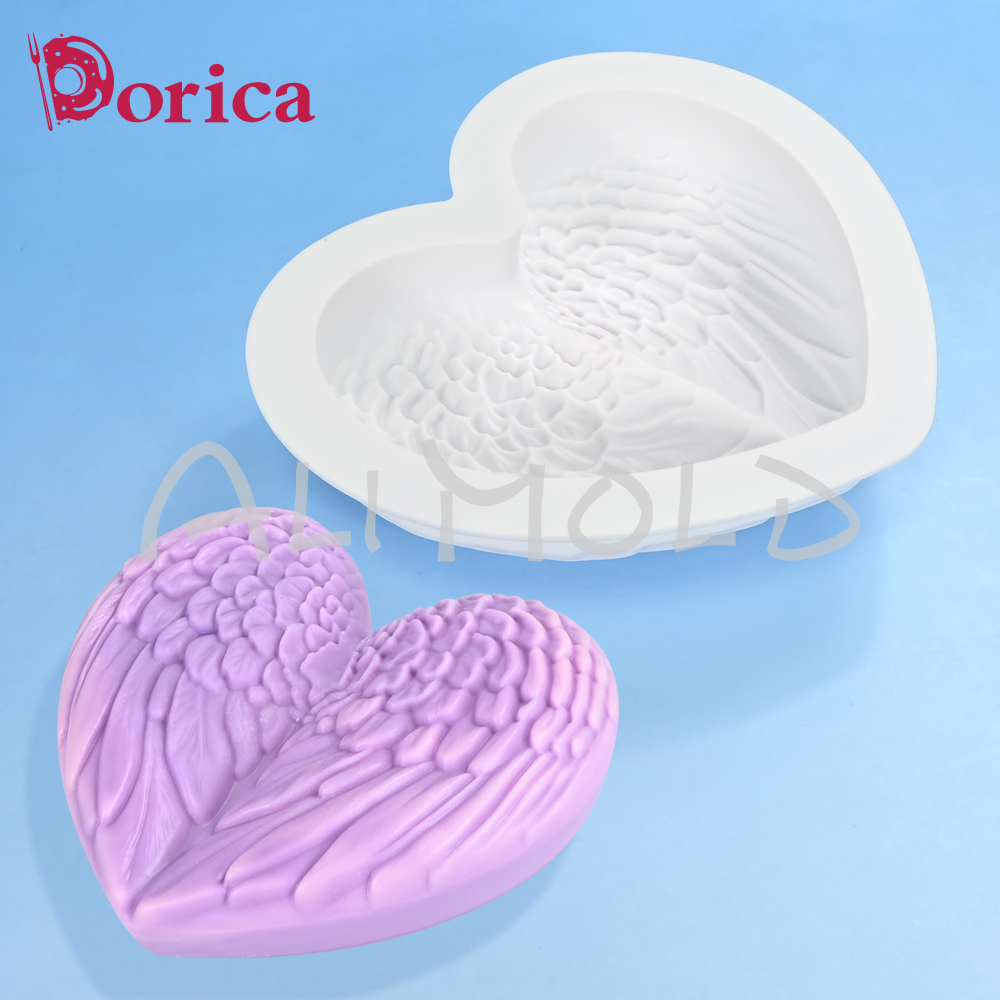 Dorica 3D Wings Heart Silicone - Candle Supplies Eu ulasan dan harga