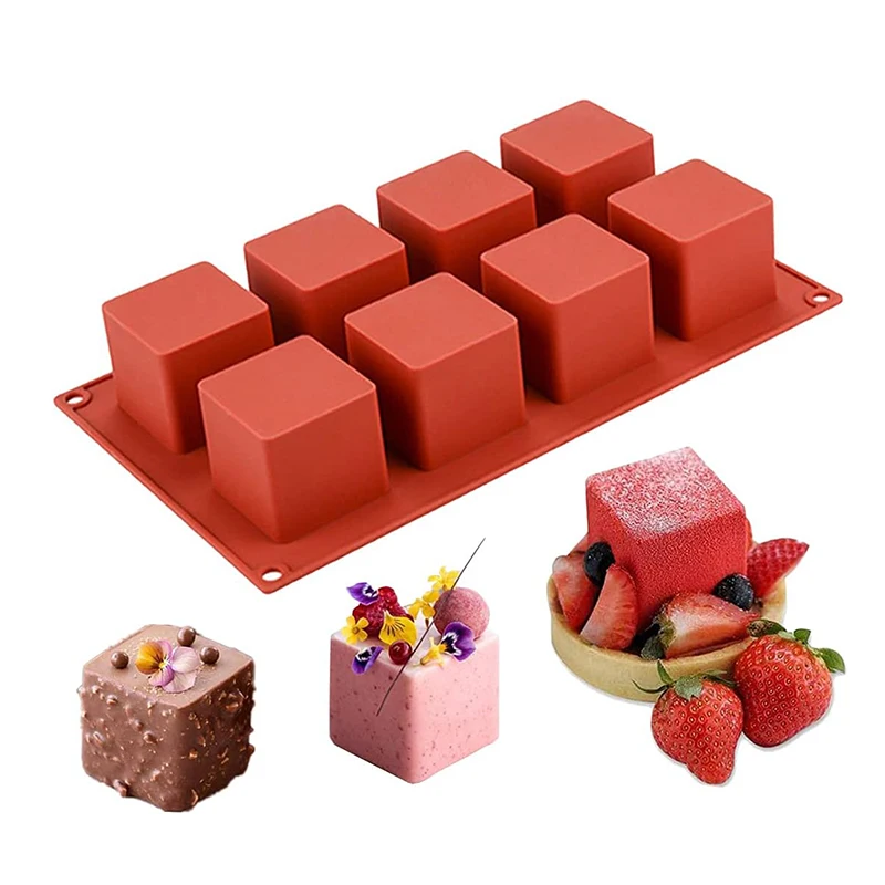 8 Cavity Square Mousse Cake Mo - Candle Supplies Eu ulasan dan harga