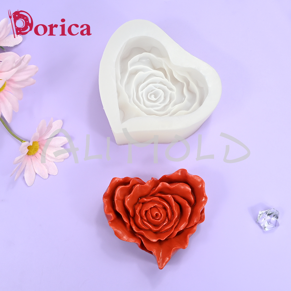 Rose Heart Silicone Candle Mol - Candle Supplies Eu ulasan dan harga