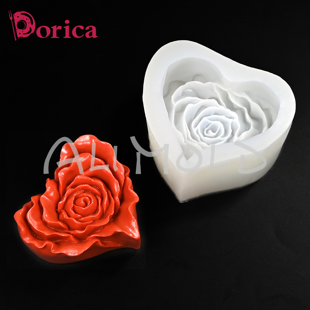 Rose Heart Silicone Candle Mol - Candle Supplies Eu ulasan dan harga