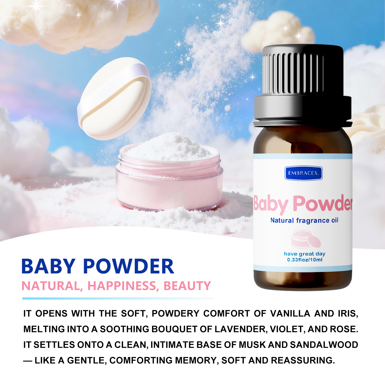 10ml Baby Powder Essential Oil - Fragrance Oil 10Ml ulasan dan harga